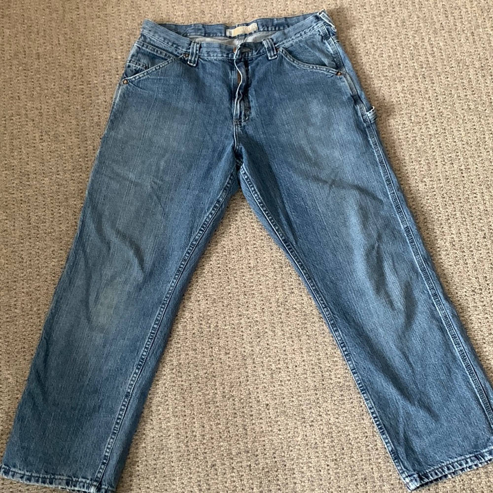 Lee Brand Carpenter jeans. Fits, women’s size 12. Light fade denim